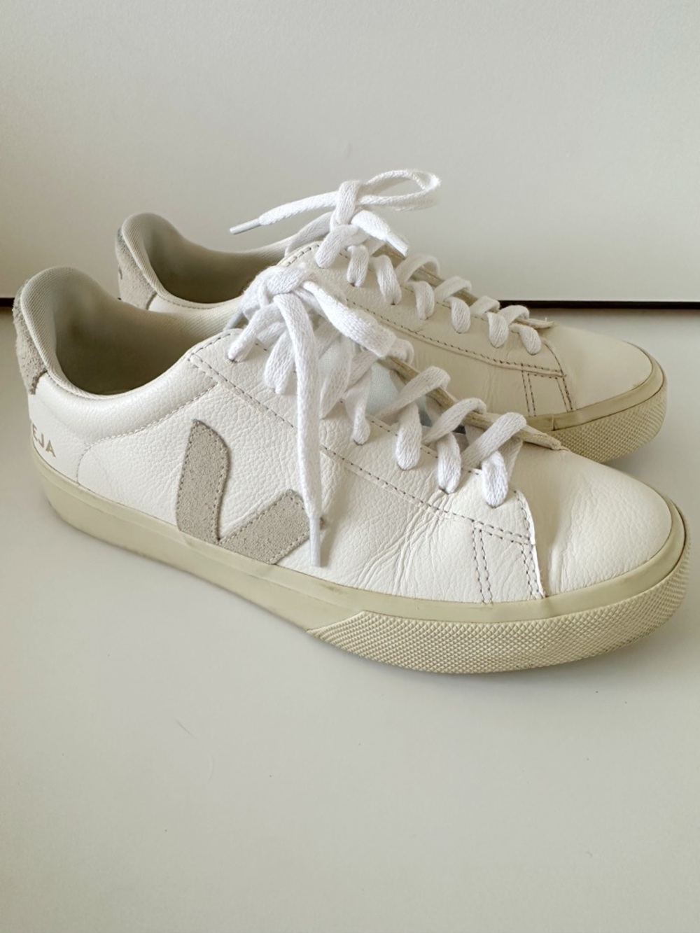 Veja White Leather Sneakers - Picture 3 of 6